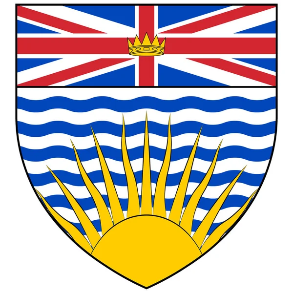 Armoiries de la Colombie-Britannique au Canada — Image vectorielle