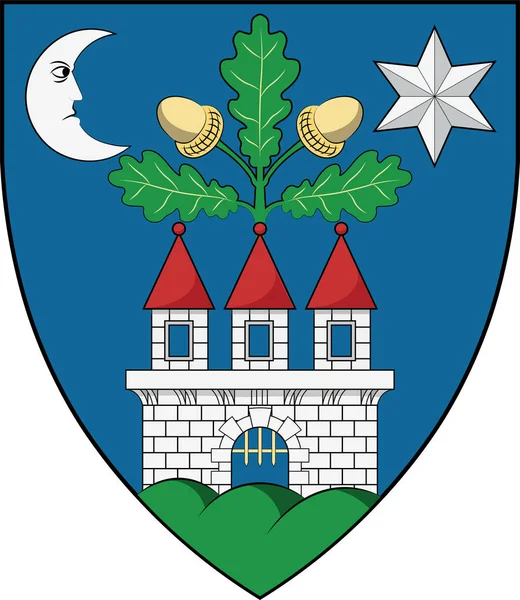 Escudo del Condado de Veszprem en Hungría — Vector de stock