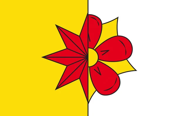 德国北莱茵-威斯特法伦州巴恩特鲁普旗 — 图库矢量图片