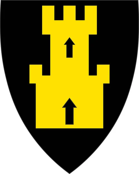 Coat of arms of Finnmark in Nordland of Norway — Stock Vector