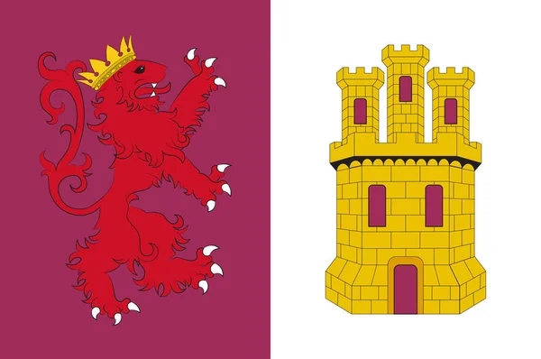 Прапор Кадуерів в Естремадура Іспанії — стоковий вектор