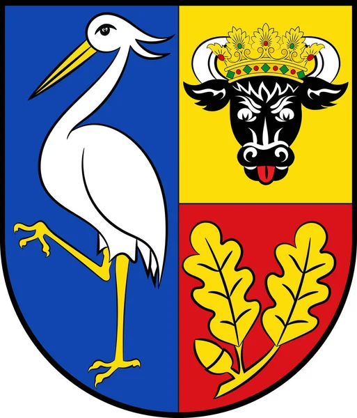 Ludwigslust-Parchim címere Mecklenburg-Elő-Pomeránia, G — Stock Vector