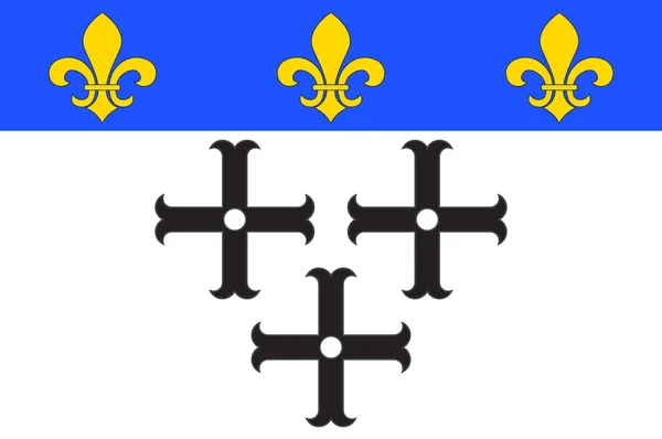 Flagge von Allier in der Region auvergne-rhone-alpes in Frankreich — Stockvektor