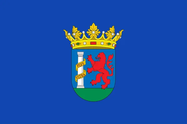 Flagge von Badajoz in der extremadura von Spanien — Stockvektor