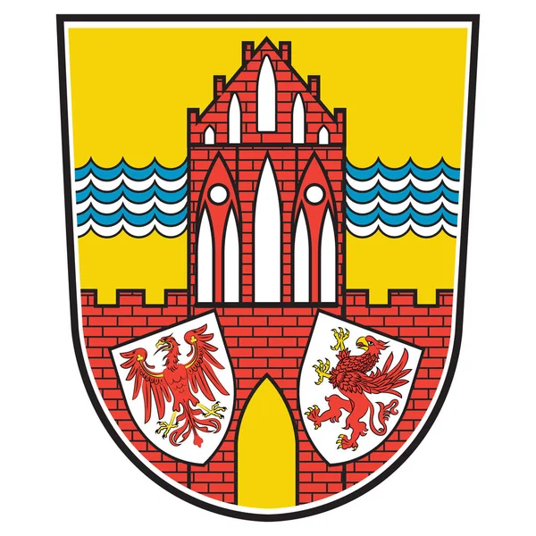 Wappen Der Uckermark Ist Ein Landkreis Nordosten Von Brandenburg Vektorillustration — Stockvektor