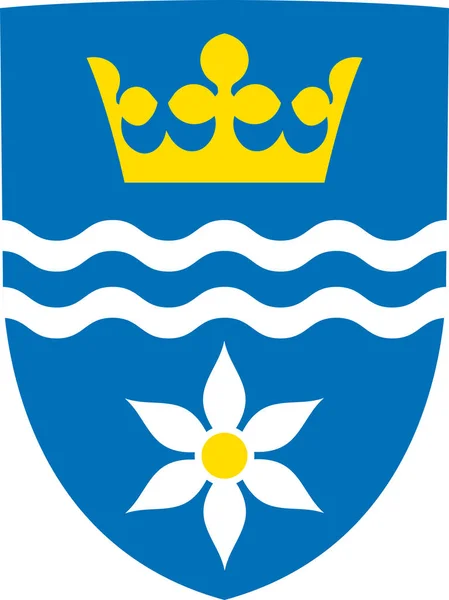 Escudo de Halsnes es un municipio de Dinamarca. — Vector de stock