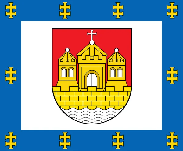 Flagge des Komitats Klaipeda in Litauen — Stockvektor