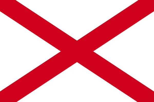 Flaga stanowa Alabamy, Stany Zjednoczone Ameryki — Wektor stockowy
