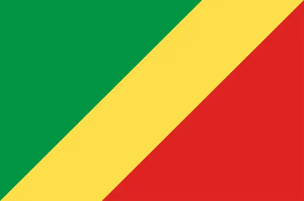 Bandera de la República del congo — Vector de stock