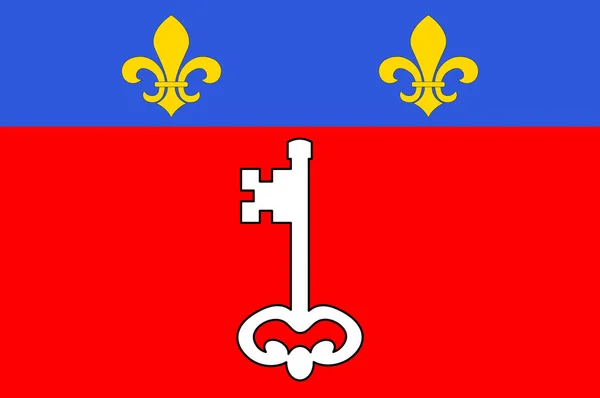 Флаг Анже в штате Мэн и Луара де ла Луара является регионом — стоковый вектор