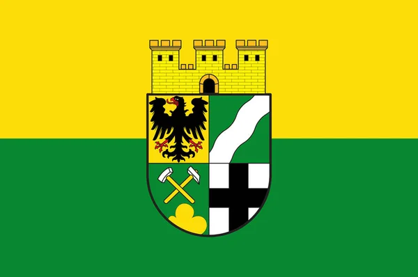 Bandera de Wuerselen city en Renania del Norte-Westfalia, Alemania — Archivo Imágenes Vectoriales