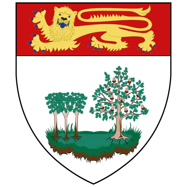 Escudo de armas de Prince Edward Island en Canadá — Archivo Imágenes Vectoriales
