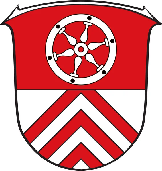 Lo stemma di Main-Taunus è un distretto dell'Assia, in Germania. . — Vettoriale Stock