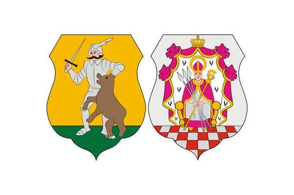 Drapeau du comté de Komarom-Esztergom en Hongrie — Image vectorielle