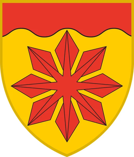 Coat of arms of Meerbusch in North Rhine-Westphalia, Germany — Stock Vector