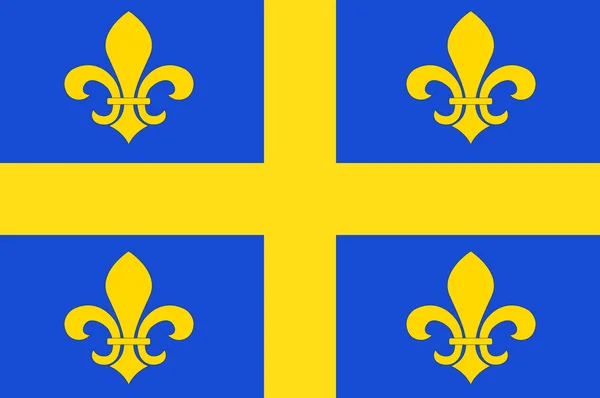 Flagge von chalons-en-champagne in grand est ist eine französische Verwaltung — Stockvektor