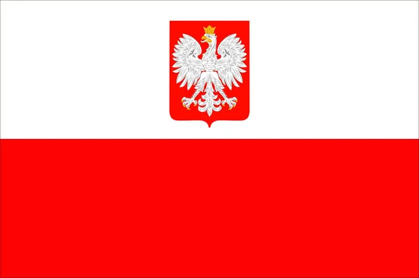 Polská vlajka — Stockový vektor