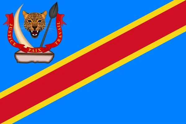 Bandeira da república democrática do Congo —  Vetores de Stock