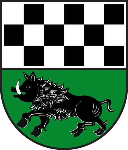 Escudo de Kirchheimbolanden en Donnersbergkreis de Rhinela — Vector de stock