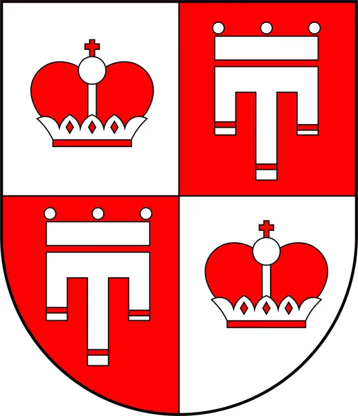Escudo de armas de Vaduz en Liechtenstein — Vector de stock