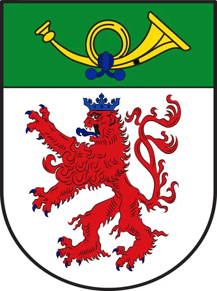 Escudo de Langenfeld en Renania del Norte-Westfalia, Alemania — Vector de stock