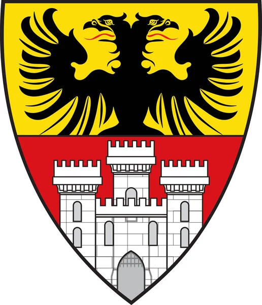 Escudo de Duisburgo en Renania del Norte-Westfalia, Alemania — Vector de stock