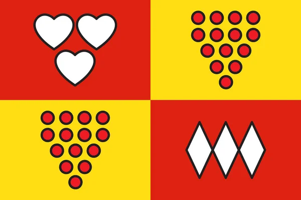 Bandiera di Burgbrohl in Renania-Palatinato, Germania — Vettoriale Stock