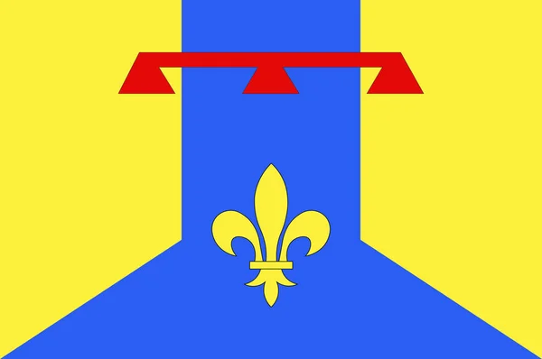 La bandiera di Bouches-du-Rhone è un dipartimento della Francia — Vettoriale Stock