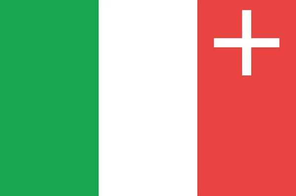 Flaga Republiki i Kanton Neuchatel w Szwajcarii — Wektor stockowy
