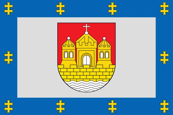 Bandeira do condado de Klaipeda na Lituânia — Vetor de Stock