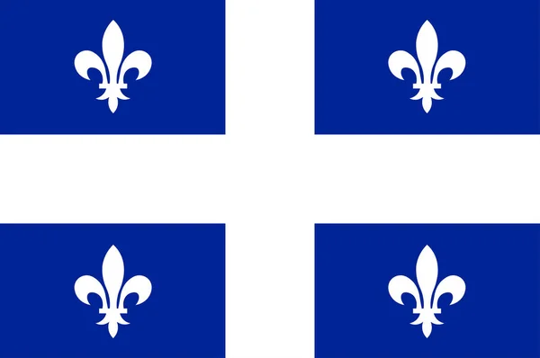 ธงของ Quebec ในแคนาดา — ภาพเวกเตอร์สต็อก