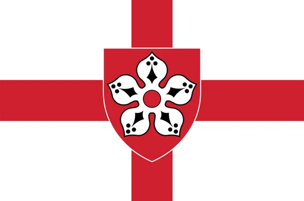 Vlag van Leicester in Engeland — Stockvector