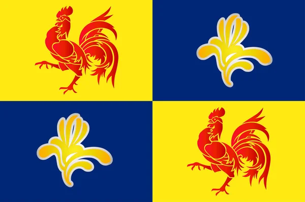 Σημαία της Βαλλωνίας στο Βέλγιο — Διανυσματικό Αρχείο