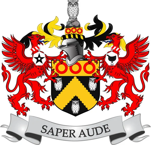 Escudo de armas del Municipio Metropolitano de Oldham en Inglaterra — Vector de stock