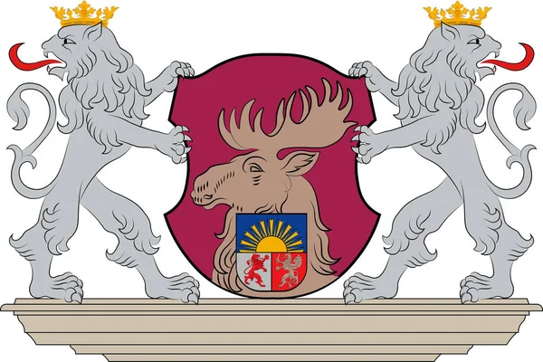 Escudo de Jelgava en Selonia, Letonia — Archivo Imágenes Vectoriales