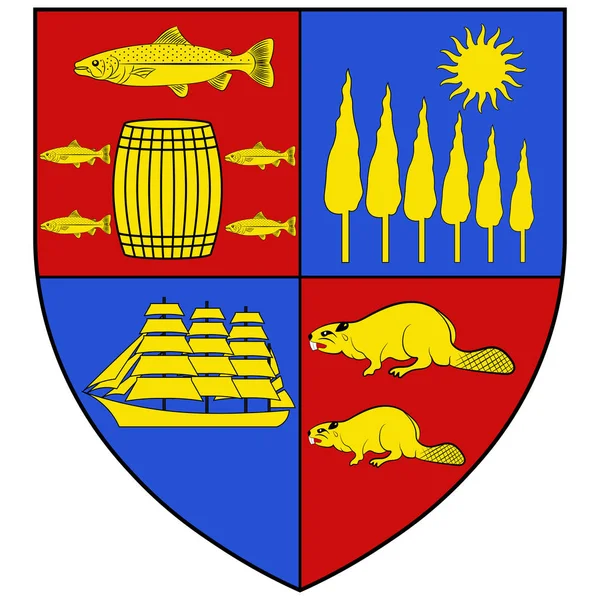 Coat of arms of Saint John in New Brunswick of Canada — Stock Vector