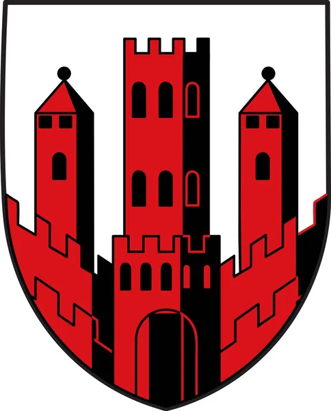 Dinslaken címere Észak-Rajna-Vesztfália, Németország — Stock Vector