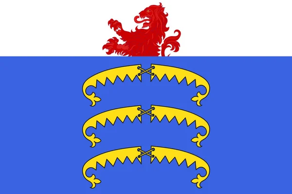 Fransa 'nın Auvergne-Rhône-Alpes bölgesi Ain in GEX bayrağı — Stok Vektör
