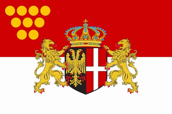 Bandeira de Neuss in North Rhine-Westphalia, Alemania — Vetor de Stock