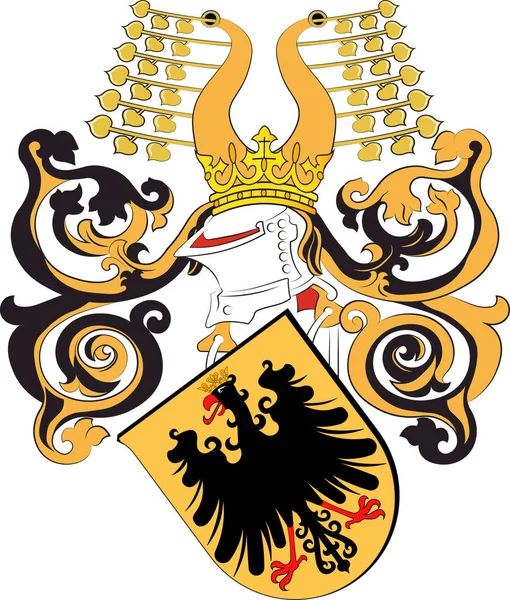 Brasão de armas da Nordhausen na Turíngia, na Alemanha — Vetor de Stock