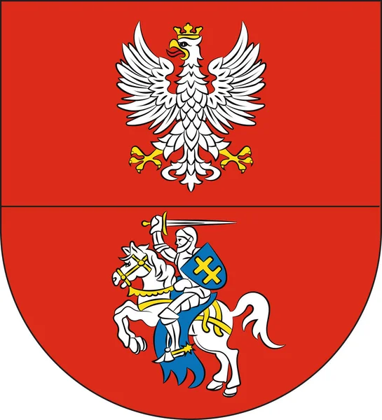 Coat of arms of Podlaskie Voivodeship in northeastern Poland — Stock Vector