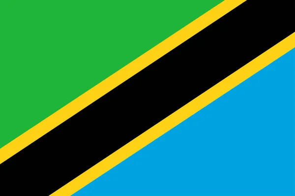 Republiken Tanzanias flagga — Stock vektor