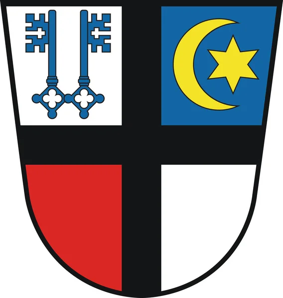 Escudo de armas de Kempen en Renania del Norte-Westfalia, Alemania — Vector de stock