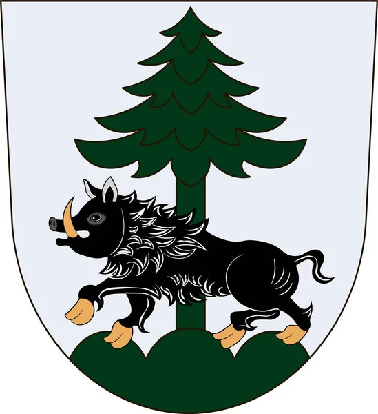 Wappen von Ebersberg in Oberbayern, Deutschland — Stockvektor