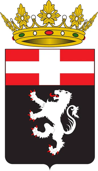 アオスタバレーのアオスタ市の紋章,イタリア — ストックベクタ