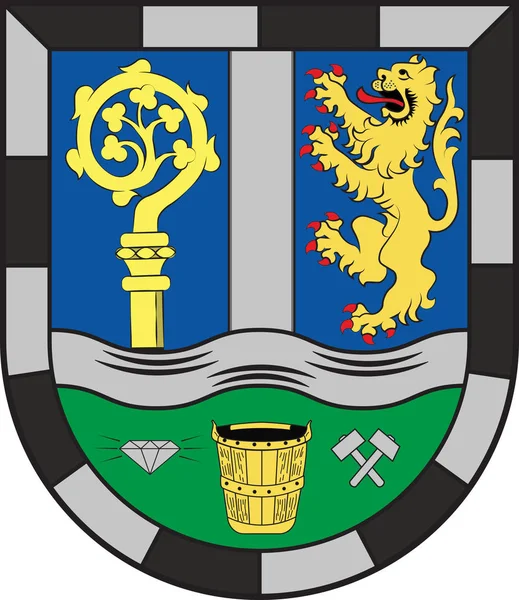 Escudo de armas Oberes Glantal en Kusel en Renania-Palatinado, Ge — Vector de stock