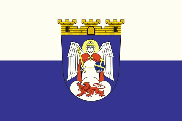 Vlag van Siegburg, Noord-Rijnland-Westfalen, Duitsland — Stockvector