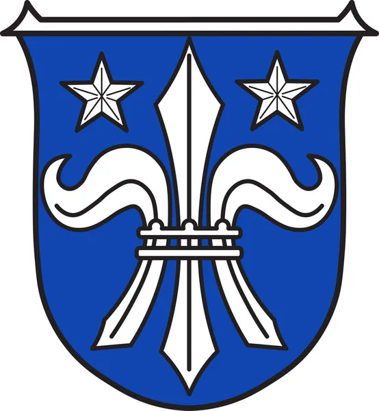 Escudo de armas de Ober-Floersheim en Alzey-Worms en Renania-Pala — Archivo Imágenes Vectoriales