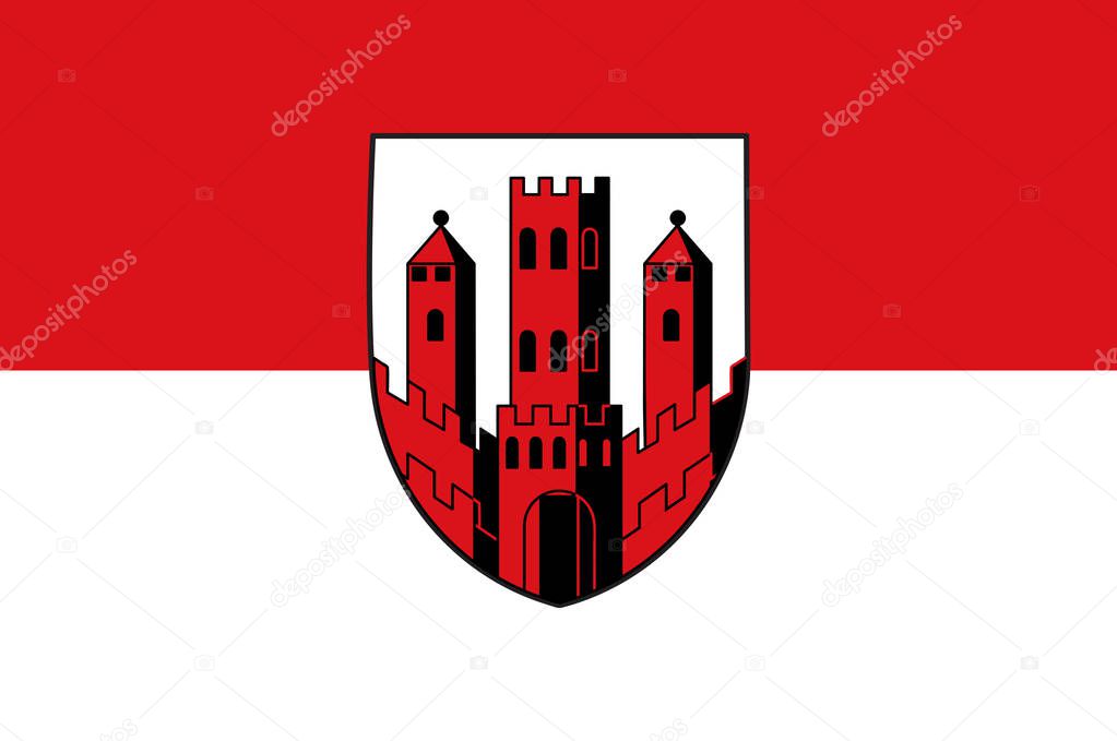 Flag of Dinslaken in North Rhine-Westphalia, Germany