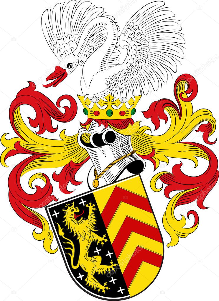 Coat of arms of Hanau in Hesse, Germany.